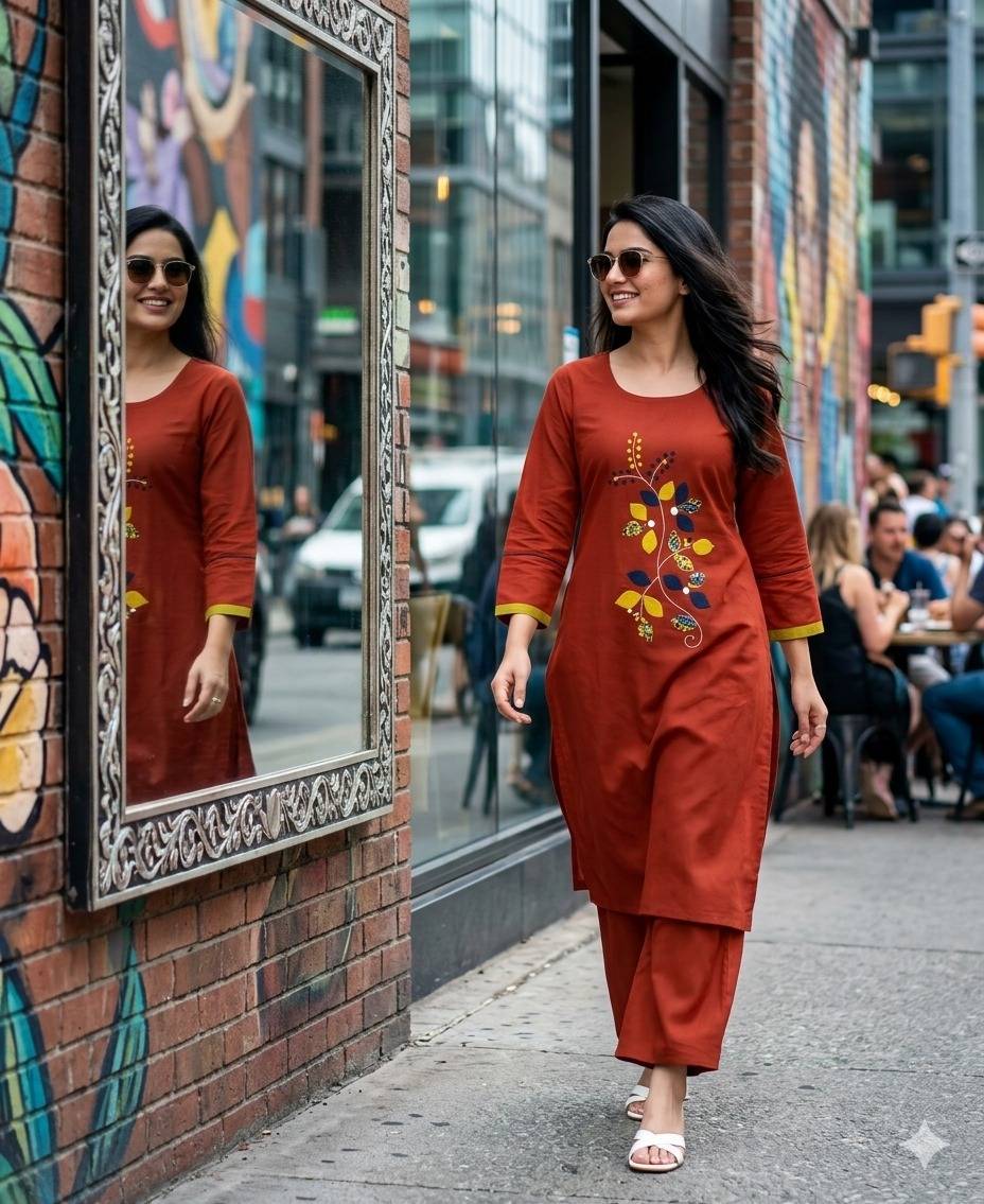 MIRROR By Kaamiri Tree 1001 To 1006 Series Beautiful Festive Suits Colourful Premium Bloom Cotton  Co-ord sets At Wholesale Price